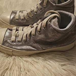 Converse All-Star  Silver High-Top Women's Sneakers Sz.9